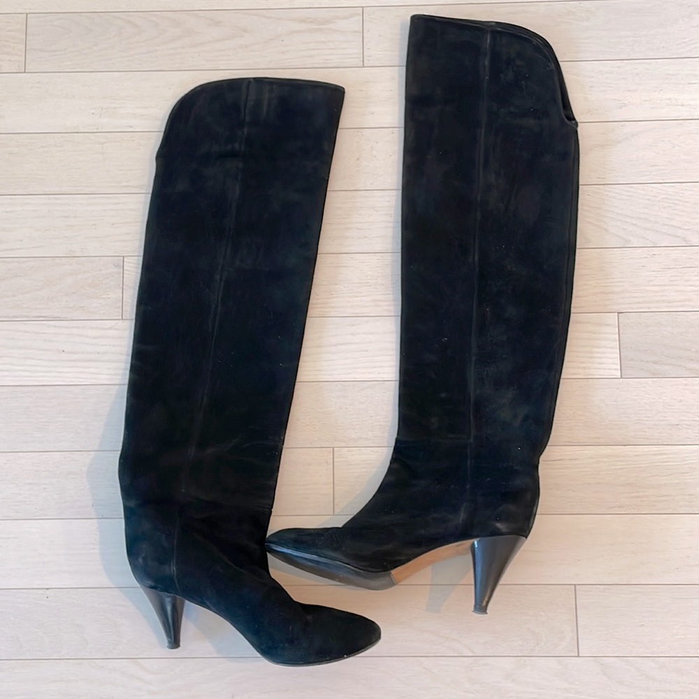 Loeffler Randall suede over the knee boots size 7